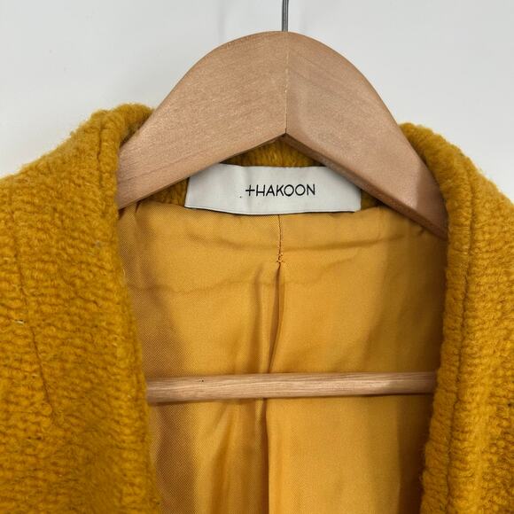 Thakoon Mustard Yellow Alpaca Blend Blazer Jacket Women’s Size 2 Fall Chic - Picture 3 of 6